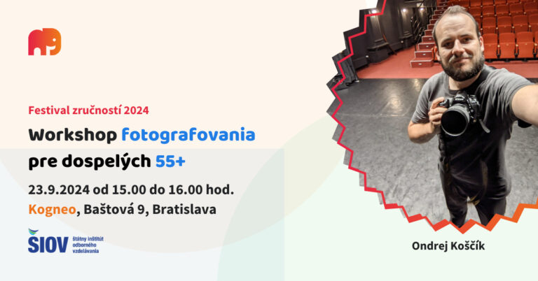 Workshop fotografovania pre dospelých 55+